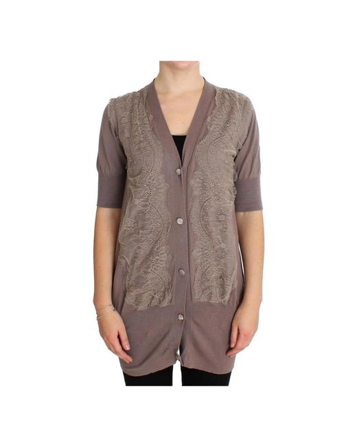 Pink Memories Cardigans in het Brown
