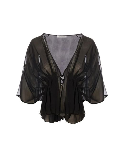 Max Mara Black Blouses