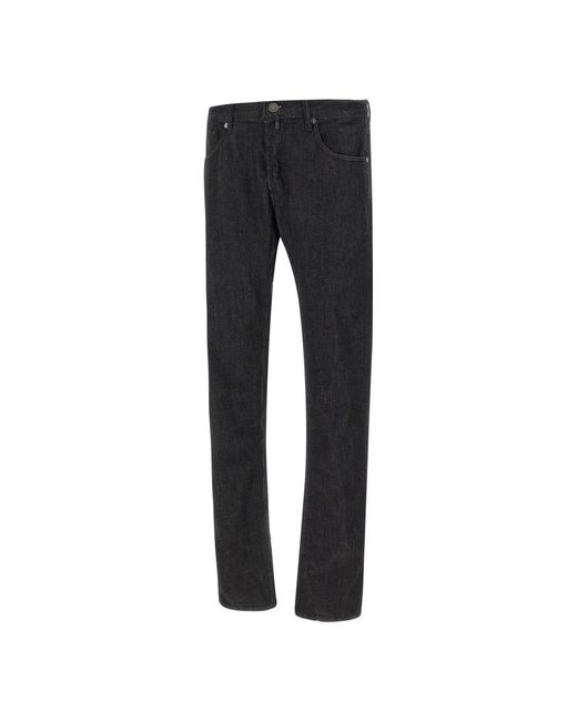 Incotex Black Slim-Fit Jeans for men