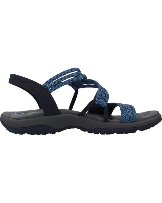 Flat Sandals Skechers de color Blue