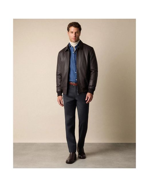 Brooks Brothers Black Leather Jackets for men