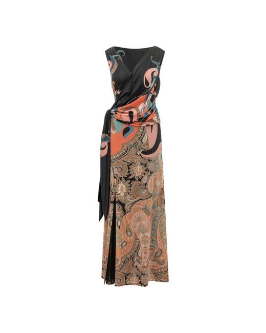 Etro Brown Maxi Dresses