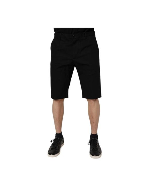 Dolce & Gabbana Black Bermudas for men