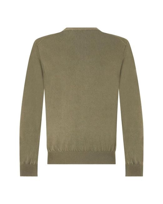 Fedeli Green Round-Neck Knitwear for men