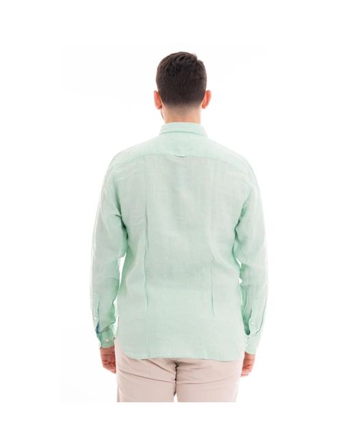 Tommy Hilfiger Pigmentgefärbtes regular fit hemd in Green für Herren