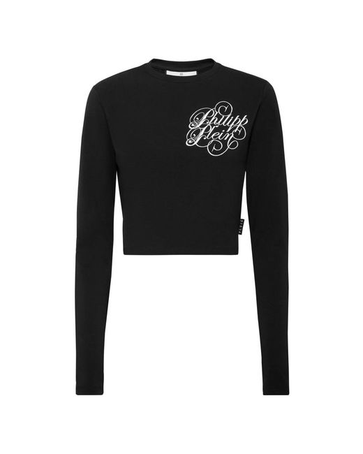 Philipp Plein Long Sleeve Tops in het Black