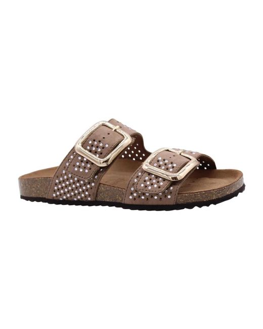 Geox Brown Sliders