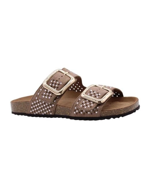 Geox Brown Sliders