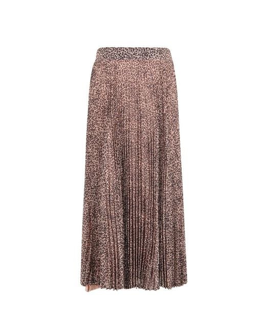 Farm Rio Luipaard Ruche Maxi Rok Roze in het Brown