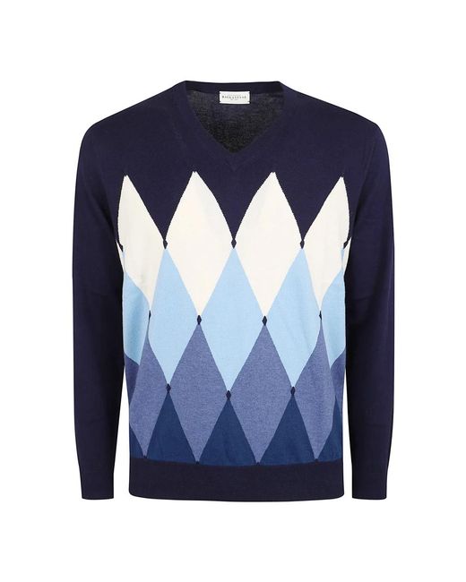 Ballantyne V-Hals Pullover in het Blue voor heren