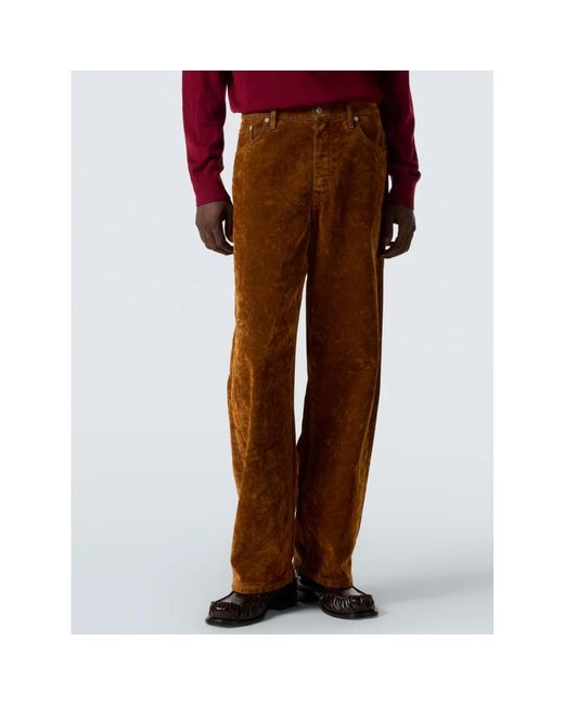 Dries Van Noten Brown Wide Trousers for men