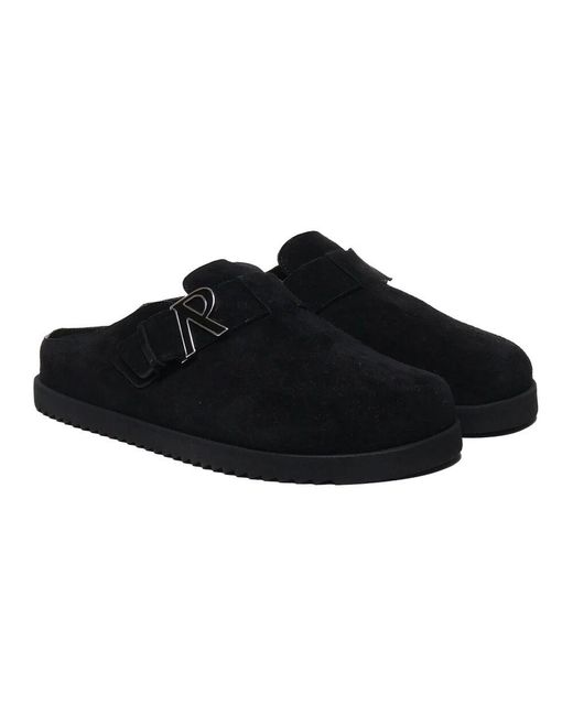 Represent Schwarze Wildleder Pantoletten Mit Initial in Black für Herren