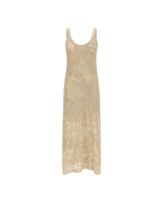 Brunello Cucinelli Natural Maxi Dresses