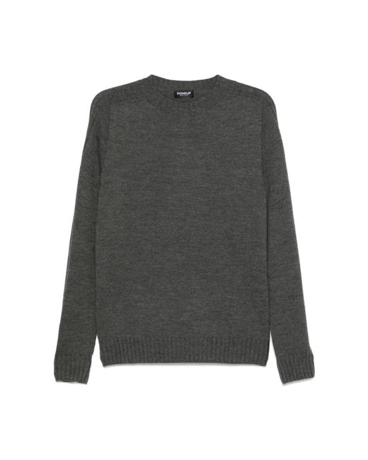 Dondup Gray Round-Neck Knitwear for men