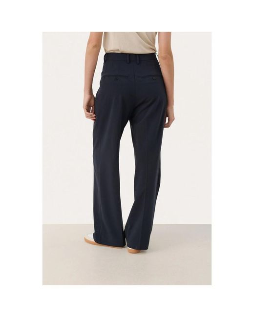 Part Two Broeken ,Blauw ,Polyester Cherrapw Pa Bukser in het Blue