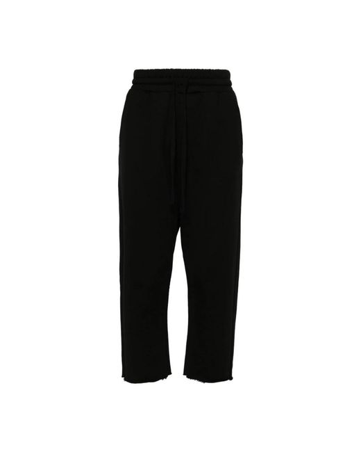 Thom Krom Black Cropped Trousers for men