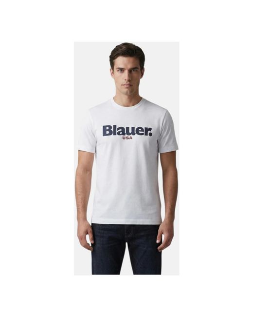 Blauer White T-Shirts for men