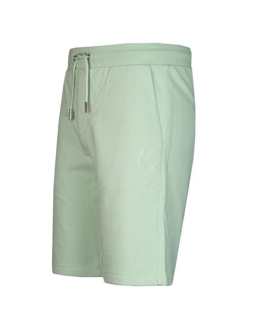 Karl Lagerfeld Hellgrüne regular baumwolle polyester shorts in Green für Herren