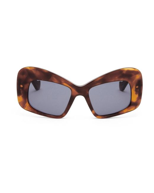 Loewe Brown Schmetterling sonnenbrille mit dunkelgrauen gläsern
