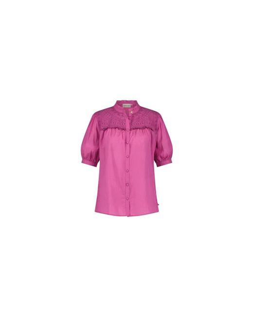 Blusa con mangas abullonadas y volantes FABIENNE CHAPOT de color Pink