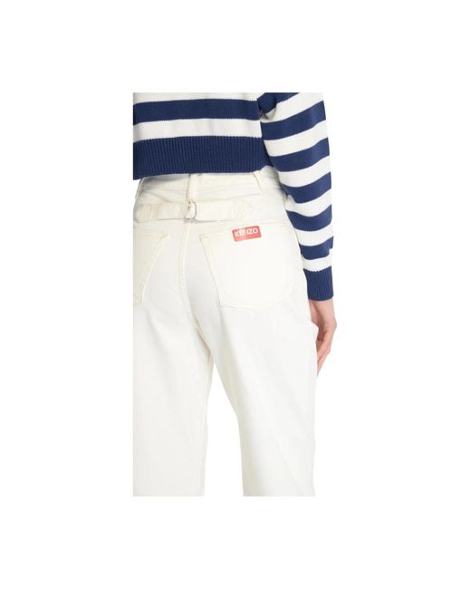 Jeans > straight jeans KENZO en coloris White