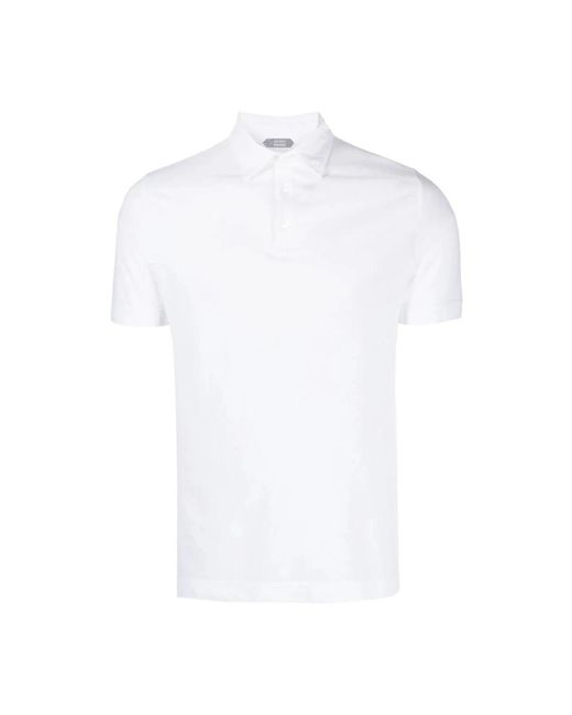 Zanone White Polo Shirts for men