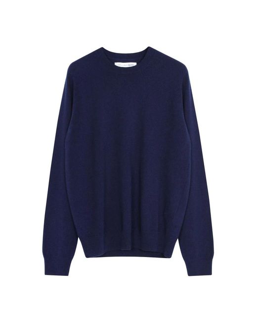 Comme des Garçons Blauwe Wollen Trui Met Ronde Hals in het Blue voor heren