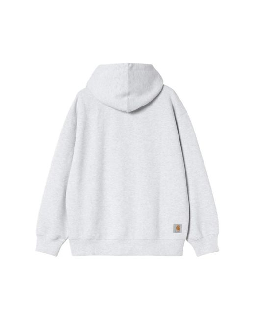 Carhartt Hoodies & Sweatvesten ,Grijs ,Katoen Ash Heather Hoodie Jack in het White voor heren