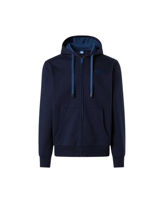 North Sails Blue Zip-Throughs for men