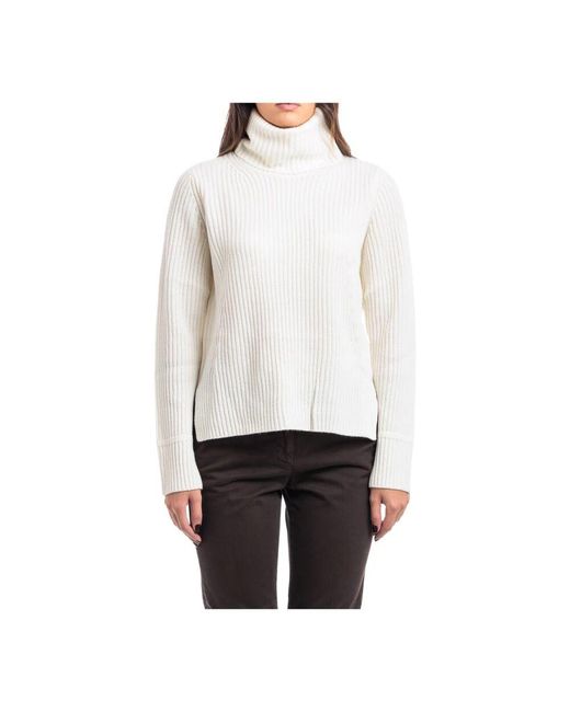 Seventy White Pullover rollkragen