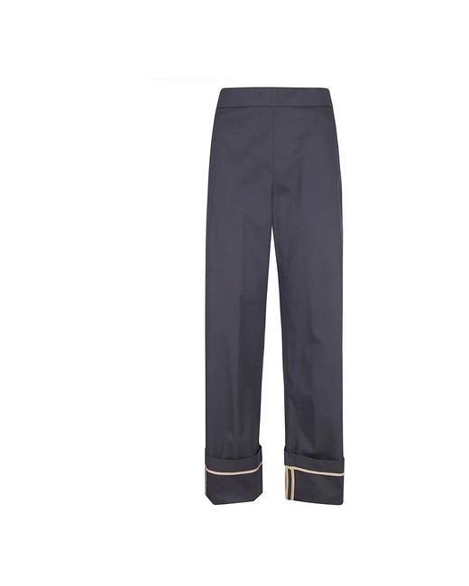 Herno Broeken ,Blauw ,Katoen Damesbroek Kleding Blauw Ss 26 in het Blue