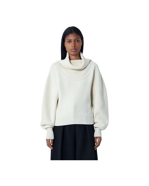 Jacquemus Truien & Vesten ,Wit ,Wol La Maille Pallone Sweater in het White