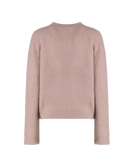 Vince Round-Neck Knitwear in het Pink
