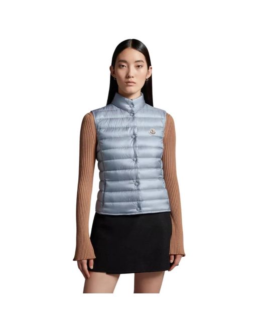 Moncler Jassen ,Blauw ,Liane Mouwloze Donsjas in het Blue