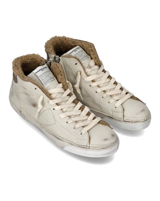 Philippe Model Prsx Mid Sneaker in het Natural voor heren