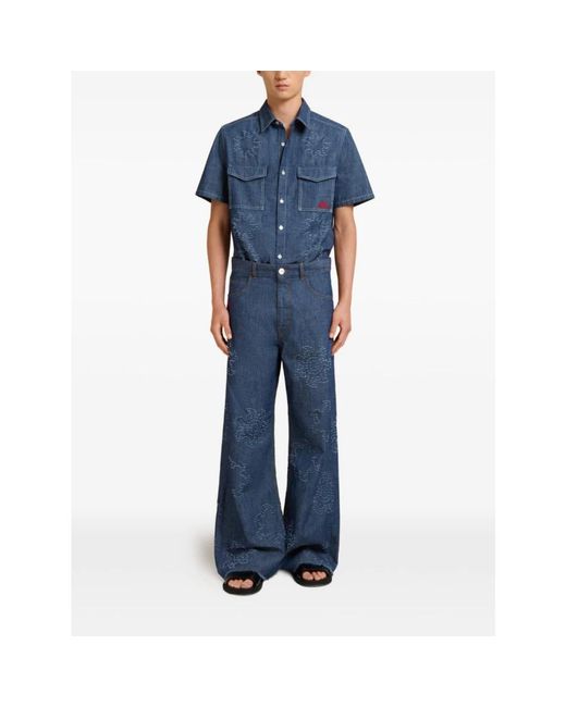 Marni Blue Wide Jeans for men