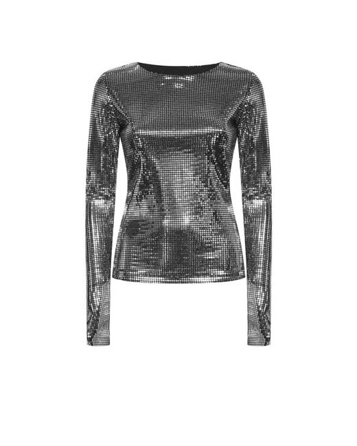 MM6 by Maison Margiela Gray Long Sleeve T-Shirts