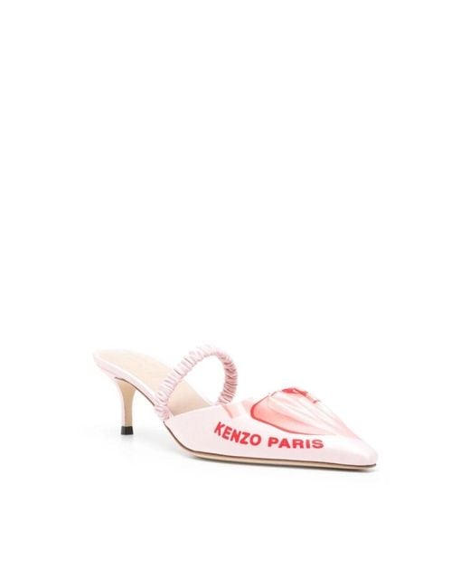 KENZO Pink Heeled Mules