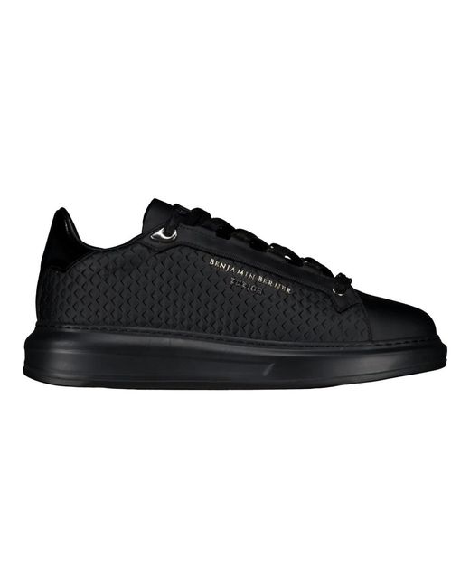 Benjamin Berner Geprägte Rhombus-Sneakers in Black für Herren