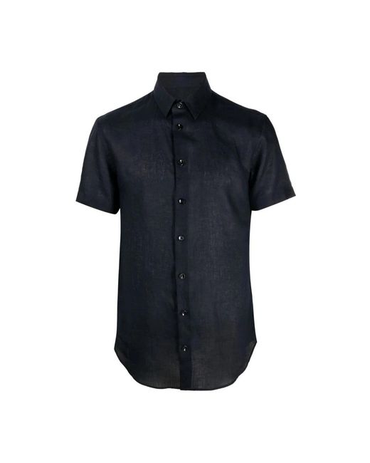 Giorgio Armani Blue Short Sleeve Shirts for men