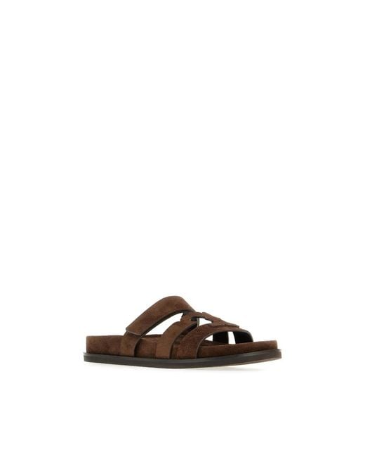 Sliders Tory Burch en coloris Brown