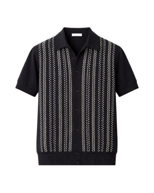 Paolo Pecora Black Polo Shirts for men