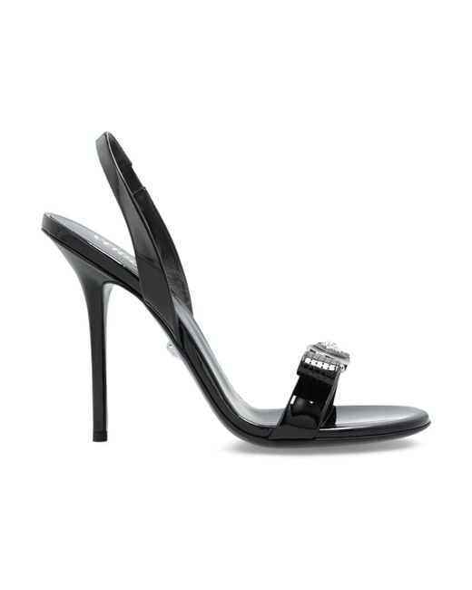 Versace Black High Heel Sandals