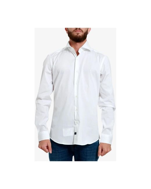 Fay Overhemden ,Wit ,Katoen Formal Shirt in het White voor heren