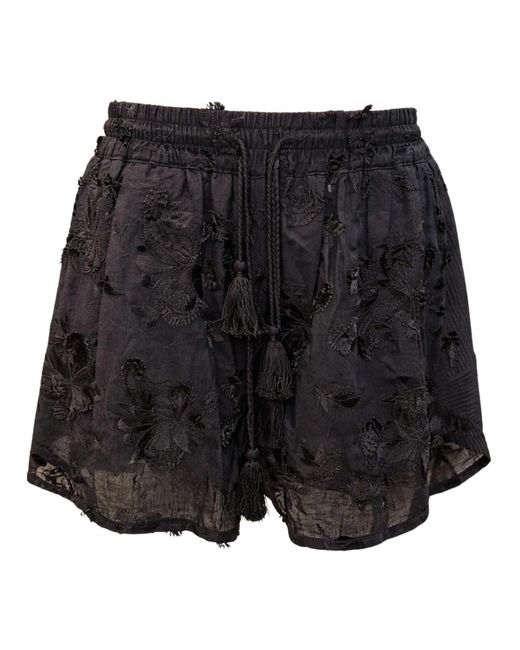 WEILI ZHENG Black Short Shorts