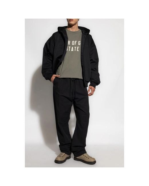 Fear Of God Black Straight Trousers for men