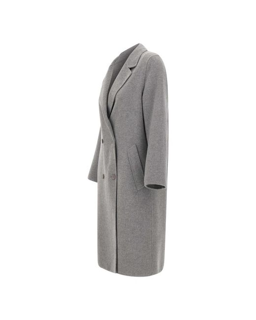 Kaos Gray Double-Breasted Coats