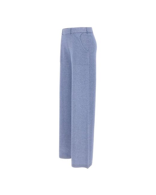 Kangra Blue Straight Trousers