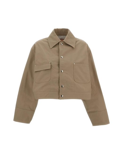 Plan C Brown Boxy Pocket Jacket