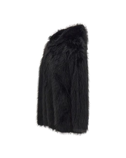 Kaos Black Faux Fur & Shearling Jackets